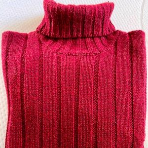Abercrombie & Fitch Mens Burgundy Wool Turtleneck